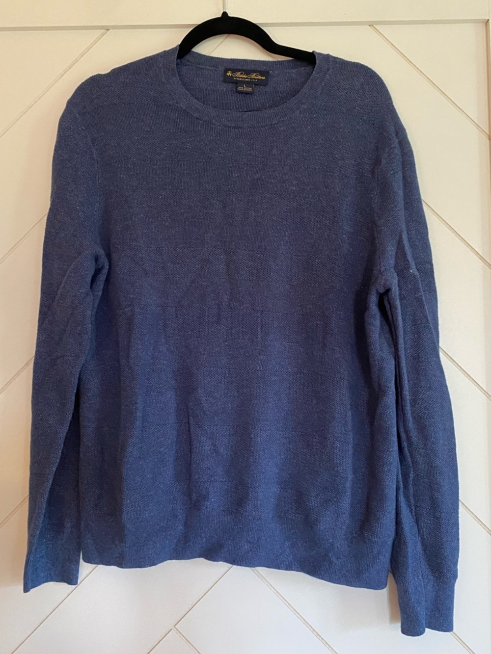 Brooks Brothers Men's Blue Crewneck Sweater